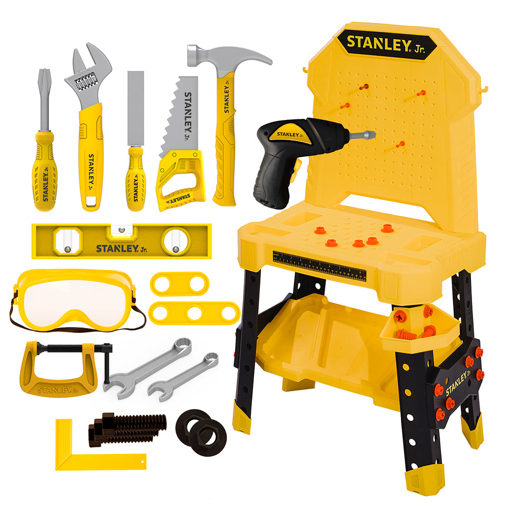 STANLEY JR. - ÉTABLI DE CONSTRUCTION AVEC MINI PERCEUSE ET OUTILS