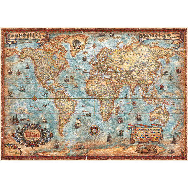 HEYE CASSE-TÊTE 2000 PIÈCES - LA CARTE DU MONDE ANTIQUE #78-29845