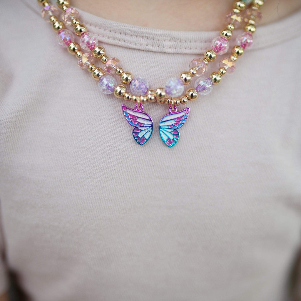 BFF BEST FRIEND BUTTERFLY NECKLACE SET - BEST FRIEND