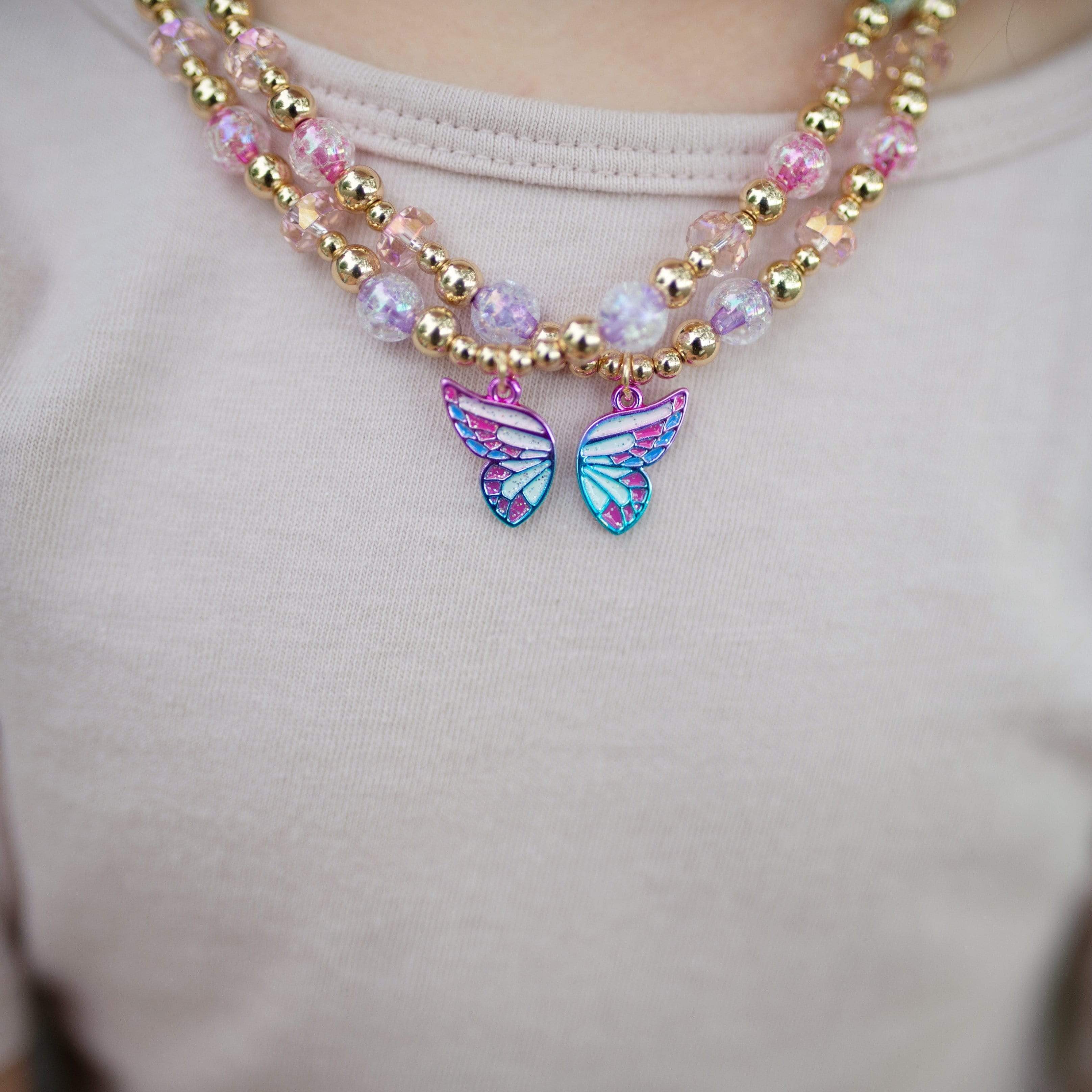 BFF BEST FRIEND BUTTERFLY NECKLACE SET - BEST FRIEND