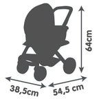SMOBY - MAXI COSI - POUSSETTE LANDAU 3-EN-1 ROSE