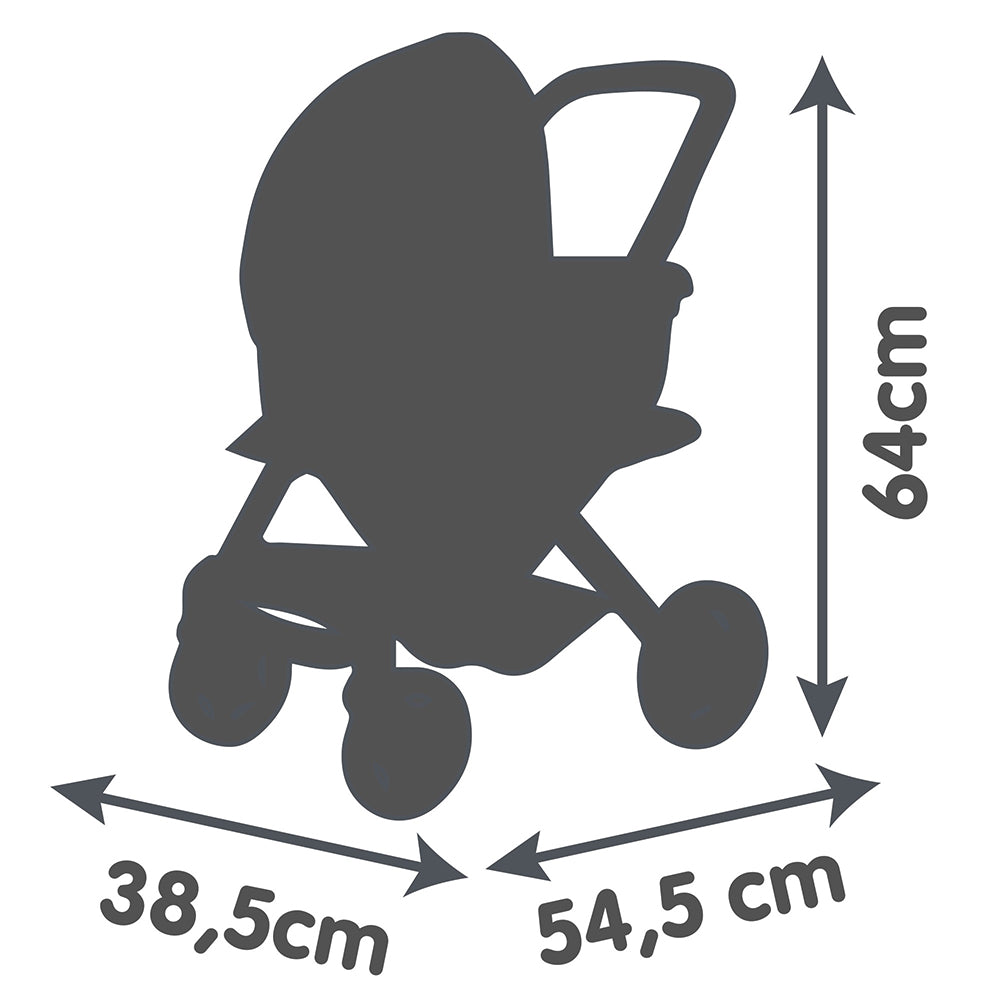 SMOBY - MAXI COSI - POUSSETTE LANDAU 3-EN-1 ROSE