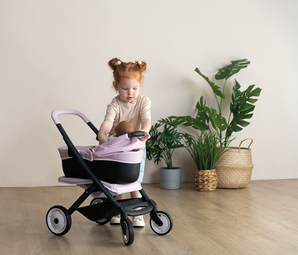 SMOBY - MAXI COSI - POUSSETTE LANDAU 3-EN-1 ROSE