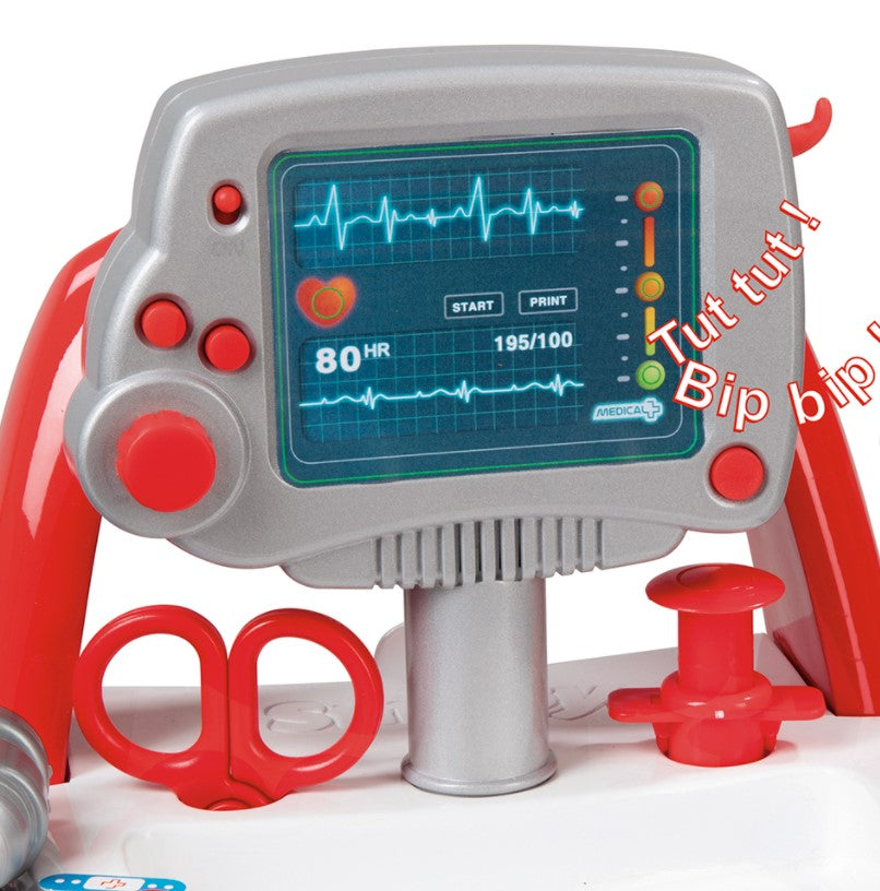 SMOBY - CHARIOT MÉDICAL ÉLECTRONIQUE AVEC 16 ACCESSOIRES