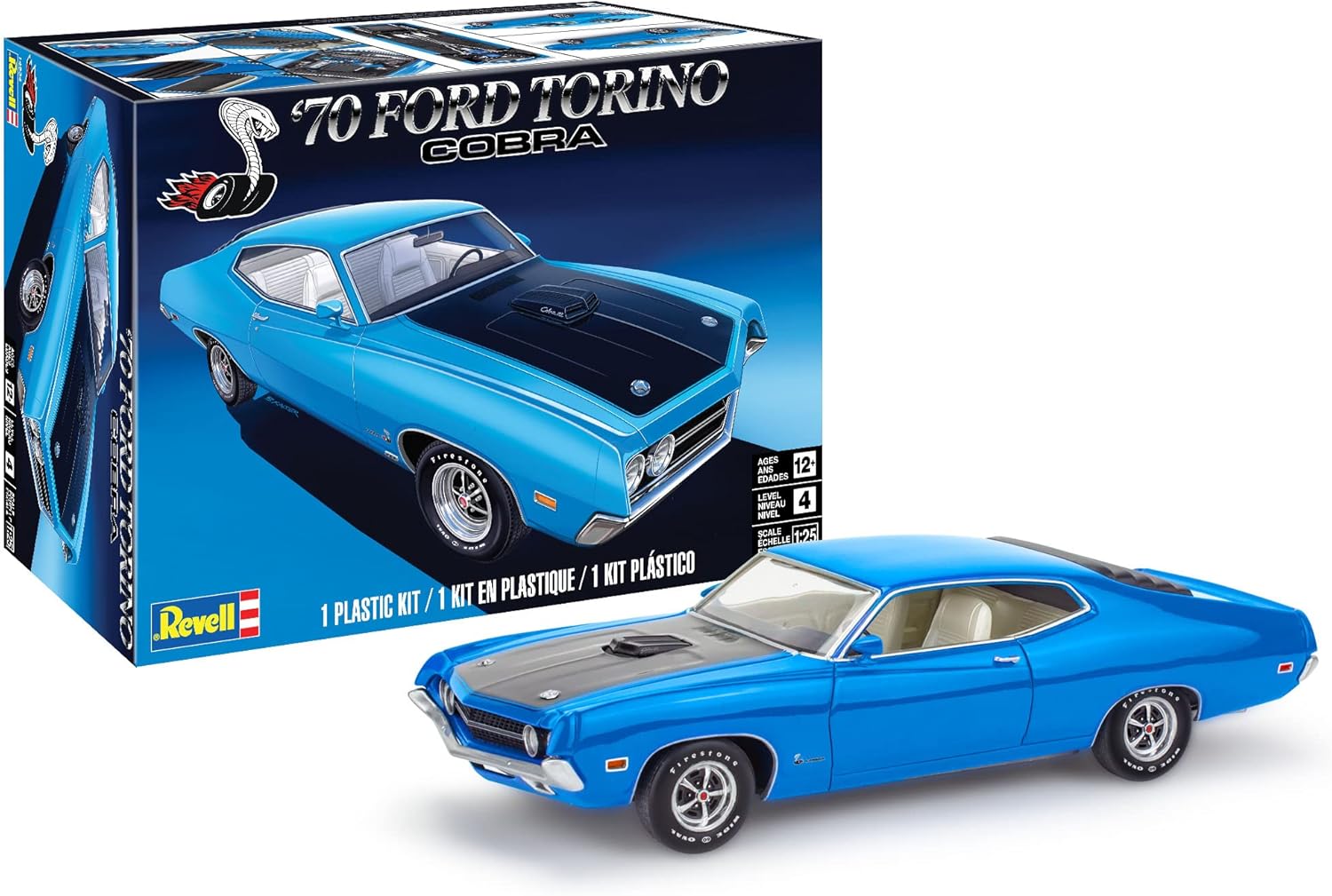 MODÈLE À COLLER - 1970 FORD TORINO COBRA 1/25 NIVEAU 4