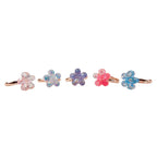 ENSEMBLE DE 5 BAGUES - FLORALE SCINTILLANTE