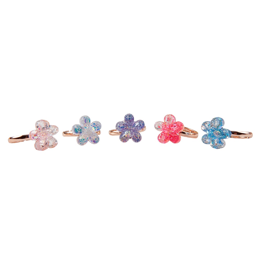ENSEMBLE DE 5 BAGUES - FLORALE SCINTILLANTE