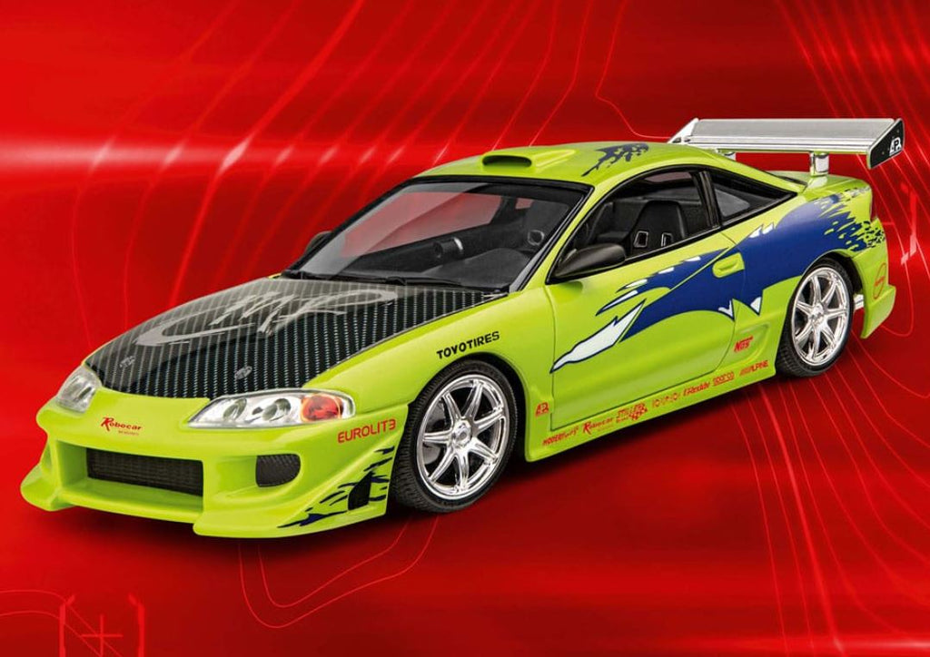 MODÈLE À COLLER - LA VOITURE MITSUBISHI ECLIPSE 95 DE BRIAN FAST AND FURIOUS NIVEAU 3