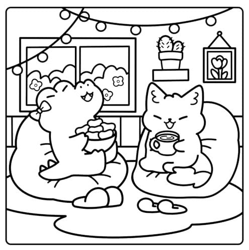 COLORIAGES ZEN ET MIGNONS (COSY COLO) - GOÛTERS CÂLINS - BERRURIII (LIVRE DE COLORIAGE)