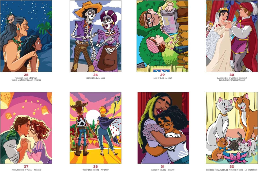DISNEY MYSTERY COLORING BOOKS - LOVE STORIES (COLORING BOOK BY NUMBERS)