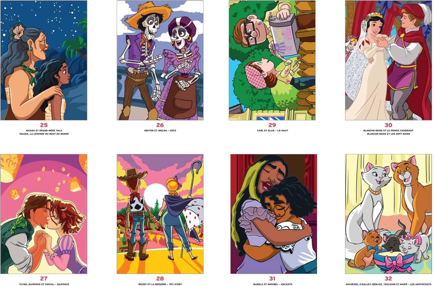 DISNEY MYSTERY COLORING BOOKS - LOVE STORIES (COLORING BOOK BY NUMBERS)