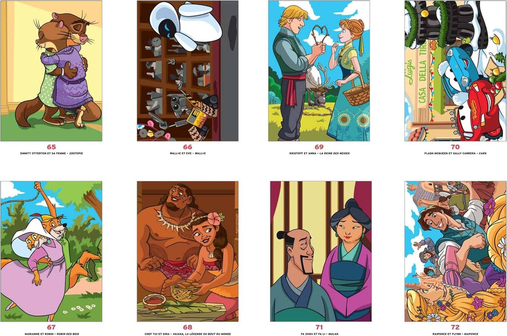 DISNEY MYSTERY COLORING BOOKS - LOVE STORIES (COLORING BOOK BY NUMBERS)