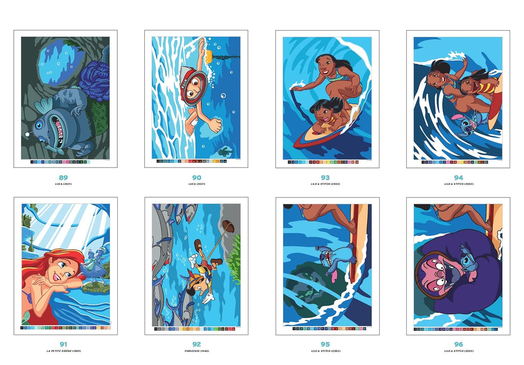 DISNEY PIXELATED COLORING - UNDER THE SEA (COLOR BY NUMBER BOOK)