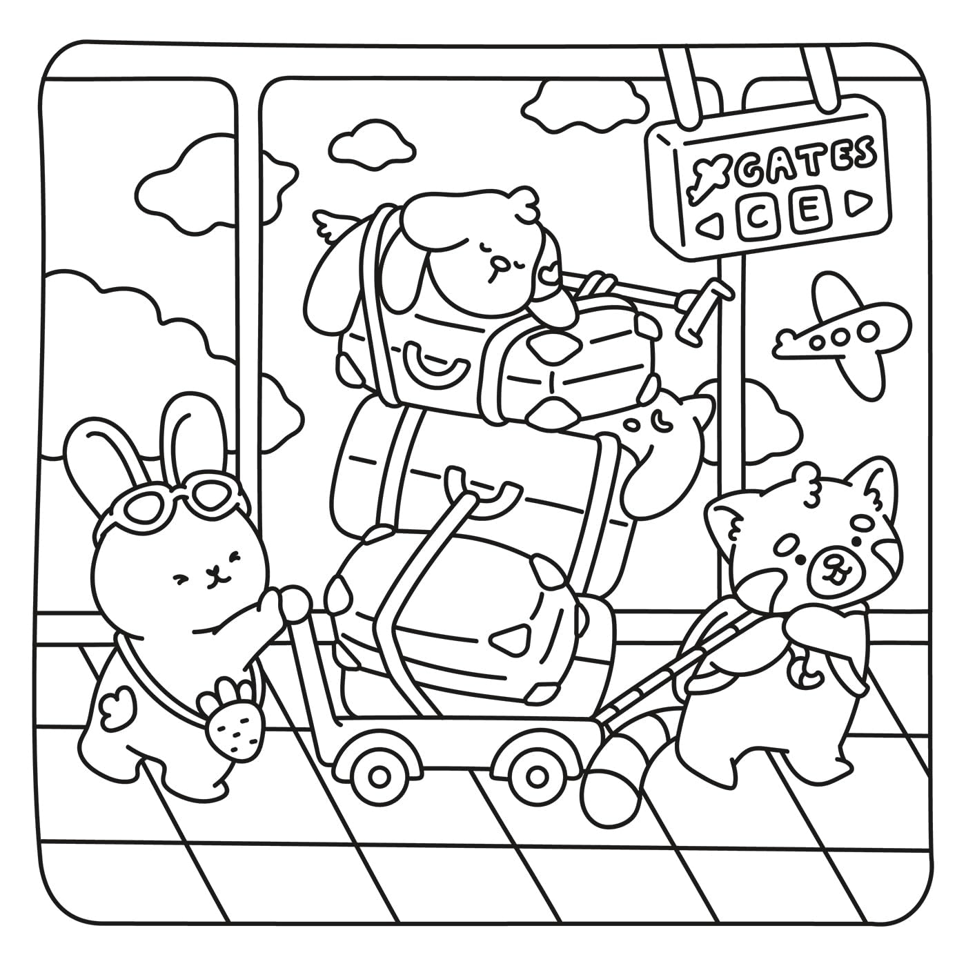 COLORIAGES MIGNONS HAUT EN COULEUR! (COSY COLO) - TOUR DU MONDE - DIDI PLUMS (LIVRE DE COLORIAGE)