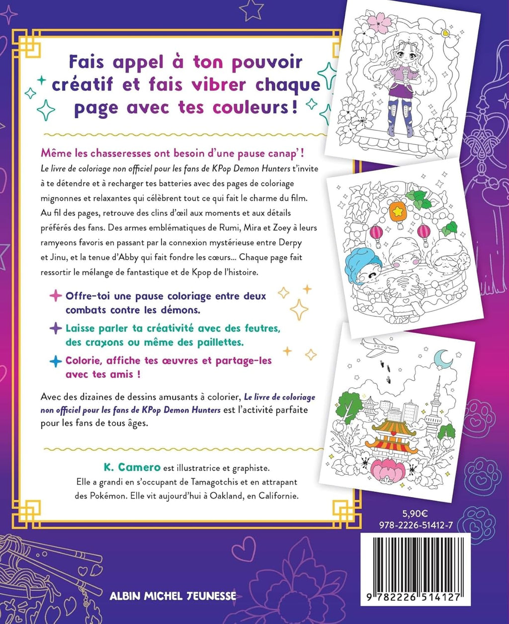 COLORIAGES KPOP DEMON HUNTERS - NON OFFICIEL (LES GUERRIÈRES DE LA K-POP) (LIVRE DE COLORIAGE)