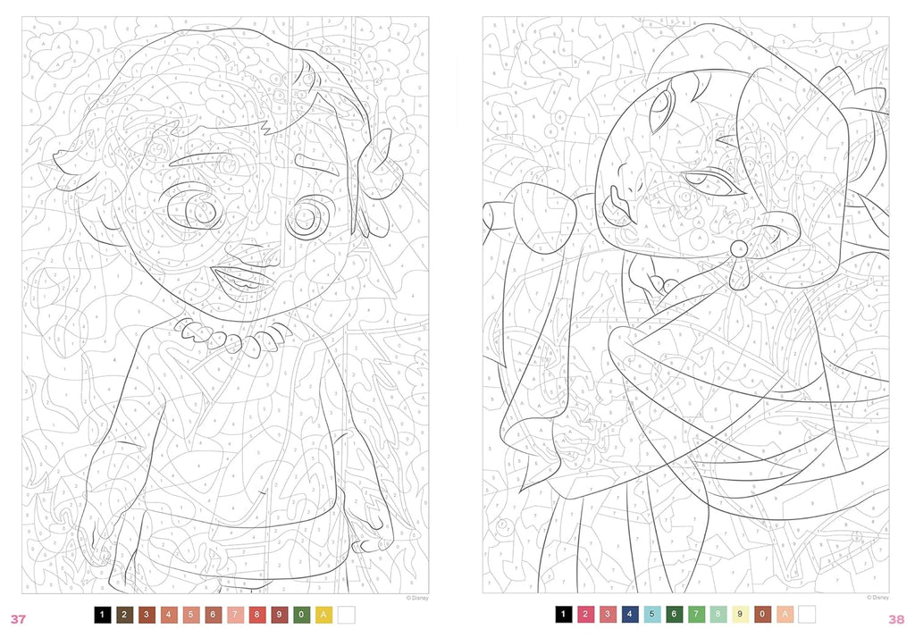 DISNEY MYSTERY COLORING BOOKS - OPTICAL ILLUSION BABIES (COLOR BY NUMBER BOOK)