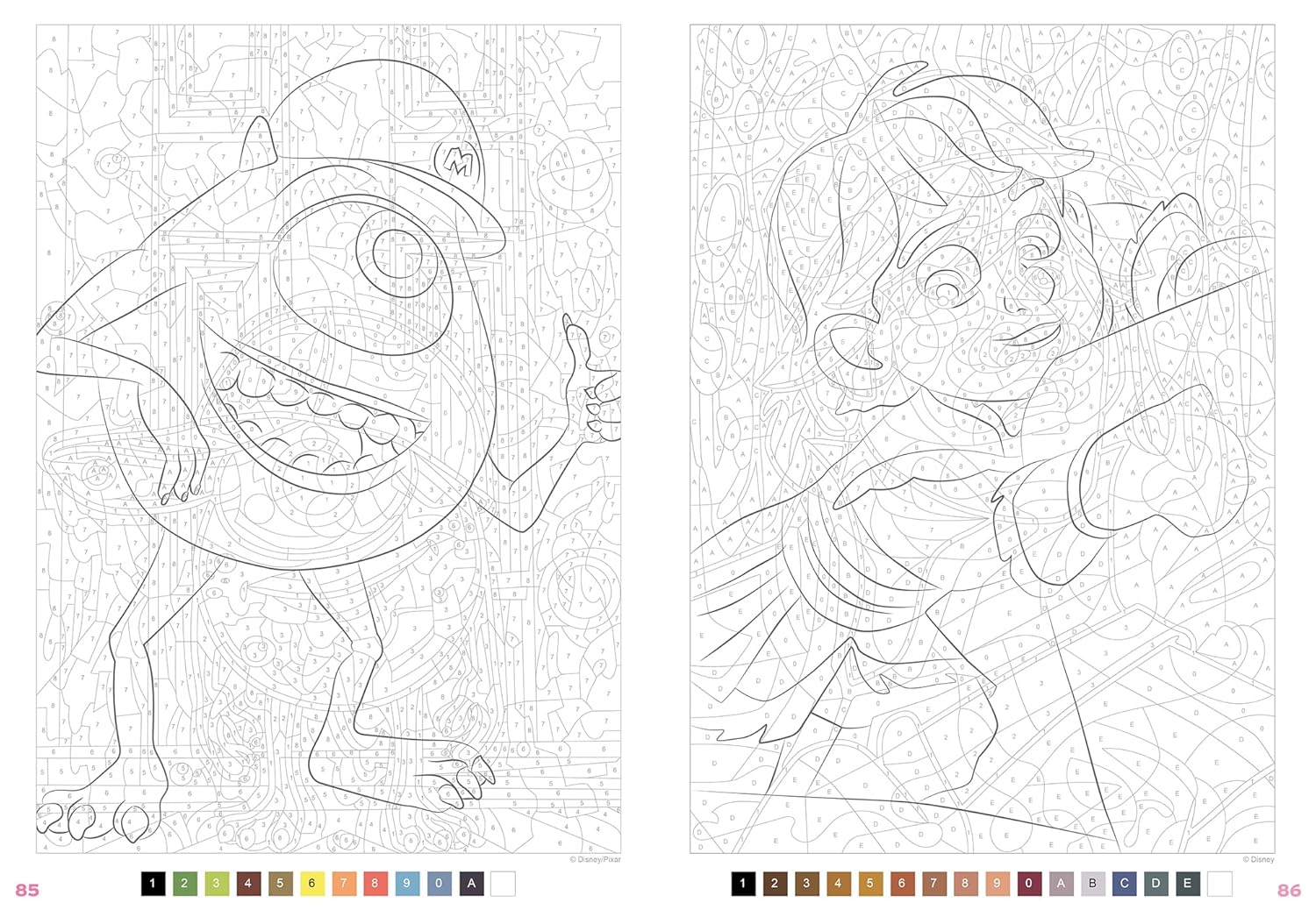DISNEY MYSTERY COLORING BOOKS - OPTICAL ILLUSION BABIES (COLOR BY NUMBER BOOK)