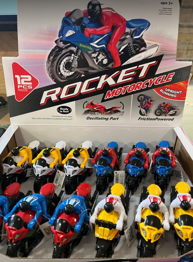 TOYLAND - ROCKET MOTORBIKE WITH RIDER ASST