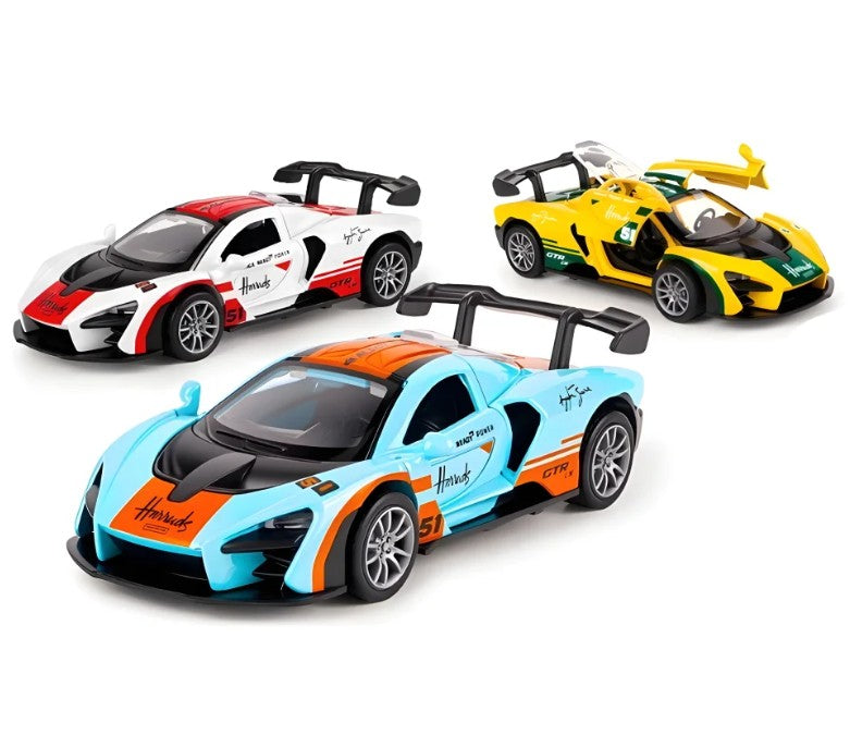 VOITURE DE SPORT EN MÉTAL 12 CM (5")  MOULÉ SOUS PRESSION ASST