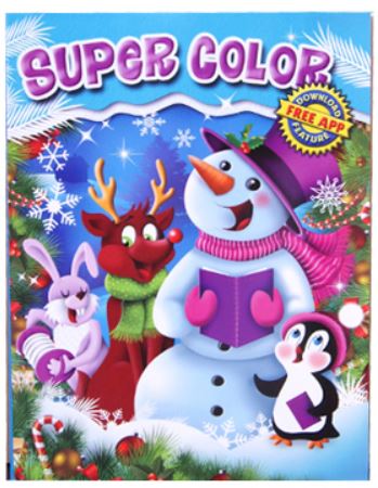 CAHIERS À COLORIER DE NOËL DE 64 PAGES 8" X 10.5" ASST - Version multilingue