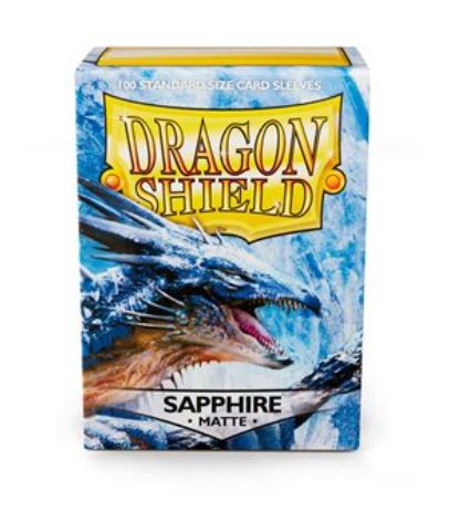 PAQUET DE 100 POCHETTES PROTECTRICES DE CARTES BLEU SAPHIR MAT DRAGON SHIELD