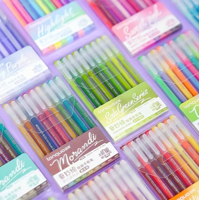 LANGUO - SET OF 9 FINE-TIP ACRYLIC PENS FOR MANDALAS AND COLOR BY NUMBER ASST