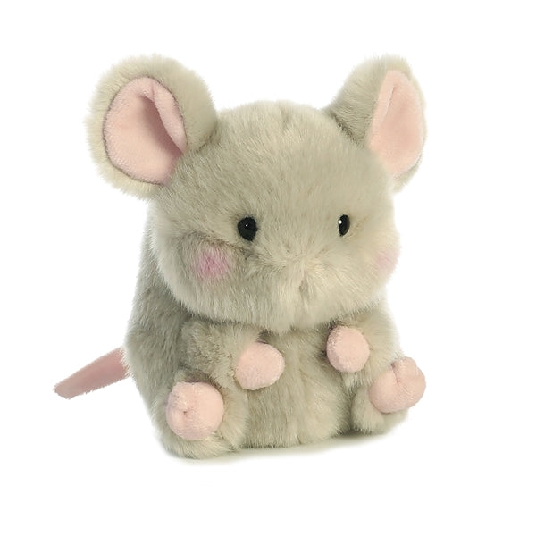 PELUCHE AURORA - SOURIS GRISE BOULE