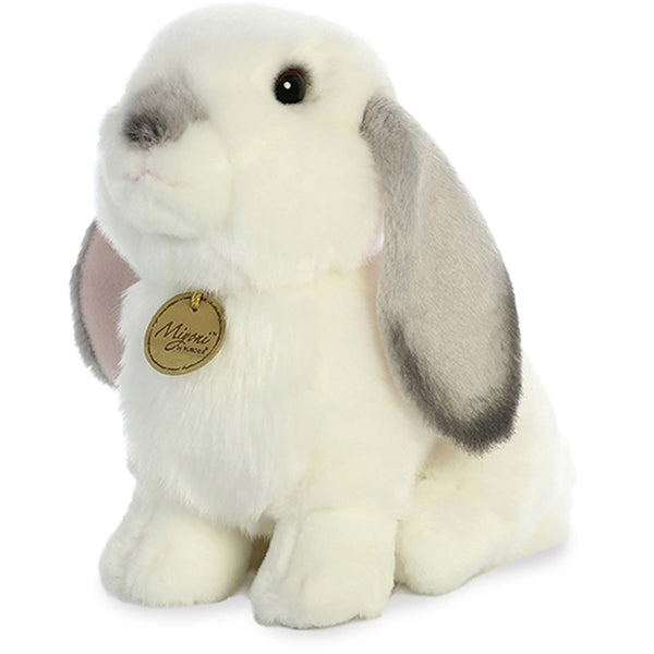 AURORA PLUSH - WHITE RABBIT WITH GREY EARS