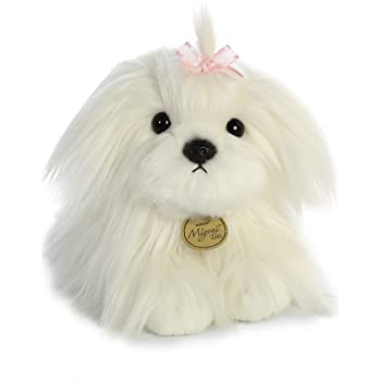 PELUCHE AURORA MIYONI - CHIEN BICHON MALTAIS BLANC 11''