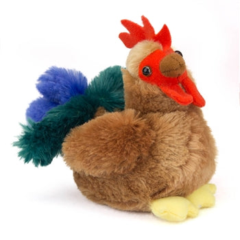 PELUCHE AURORA - PETIT COQ BRUN 8"