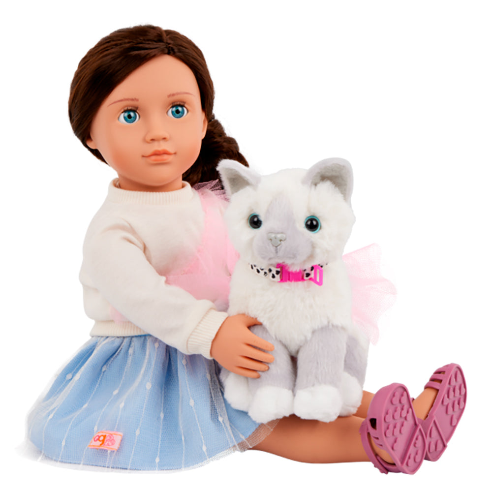 OG DOLL AND PET - MINDY 46CM AND PEPPER THE CAT 15CM