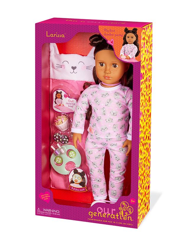 Our Generation Deluxe Doll - Larissa with Sleeping Bag