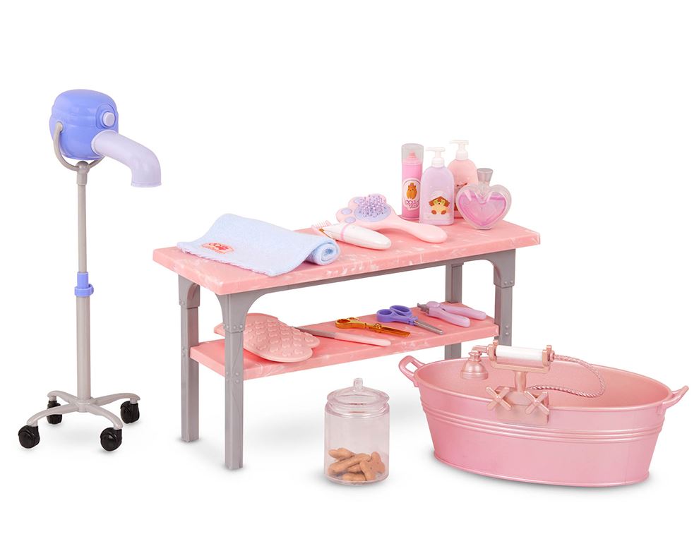 ACCESSOIRES OG DE LUXE - ENSEMBLE DE TOILETTAGE POUR ANIMAUX "SCRUB & STYLE PET GROOMING SET"