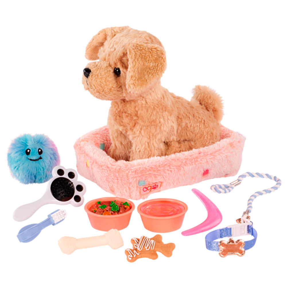 ACCESSOIRES OG - "PUPPY CARE AND PLAY" ACCESSOIRES POUR CHIOTS POUR POUPÉE DE 46 CM