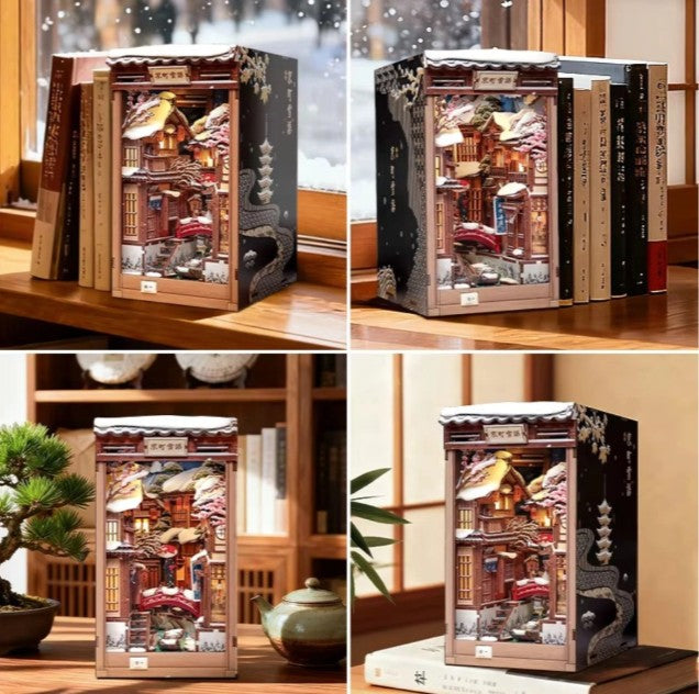 DIY BOOK NOOK - KYOTO SNOW WHISPER (BOOKSHELF INSERT)