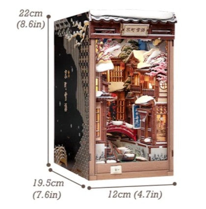 DIY BOOK NOOK - KYOTO SNOW WHISPER (BOOKSHELF INSERT)
