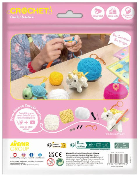 FUTURE - CROCHET KEYCHAIN - FRIZZY UNICORN