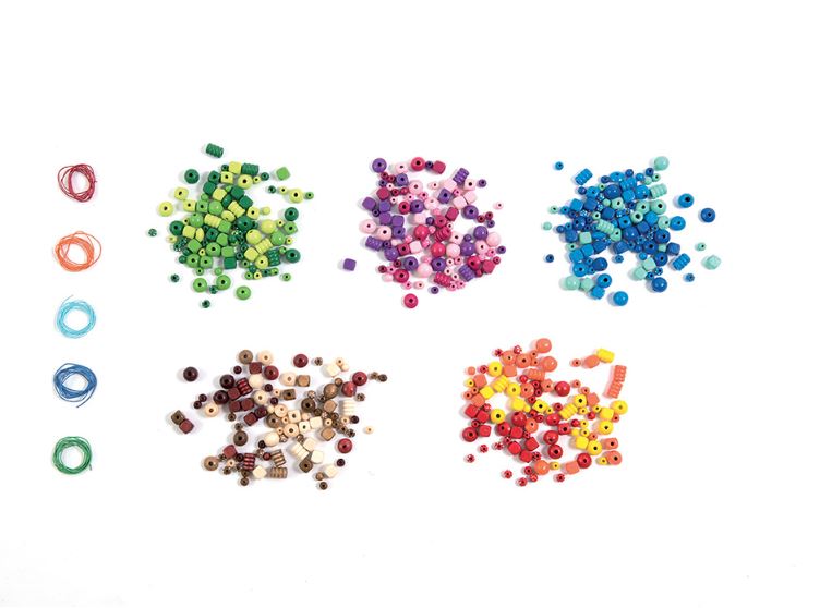 WOODEN BEAD TUBE - 300 VIBRANT PIECES