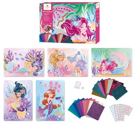STICK'N FUN - EXTRA-LARGE 5 MOSAÏQUES SIRÈNES