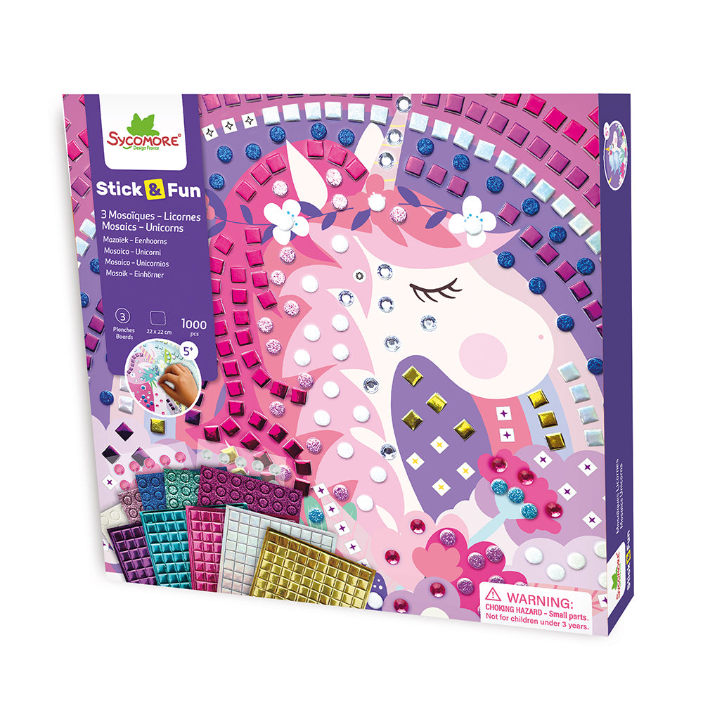 STICK'N FUN - PM 3 MOSAICS -UNICORNS