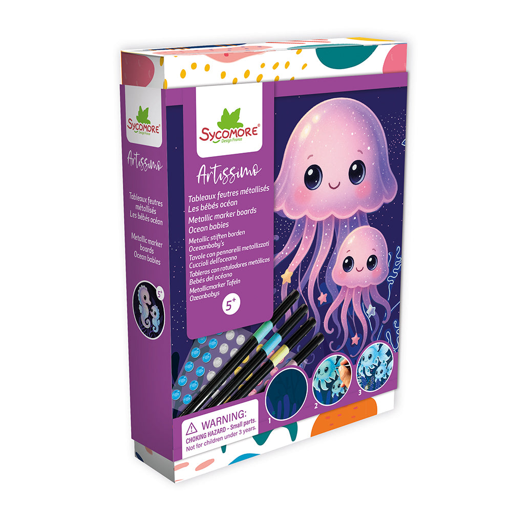 ARTISSIMO - METALLIC FELT-TIP PENS - OCEAN BABIES