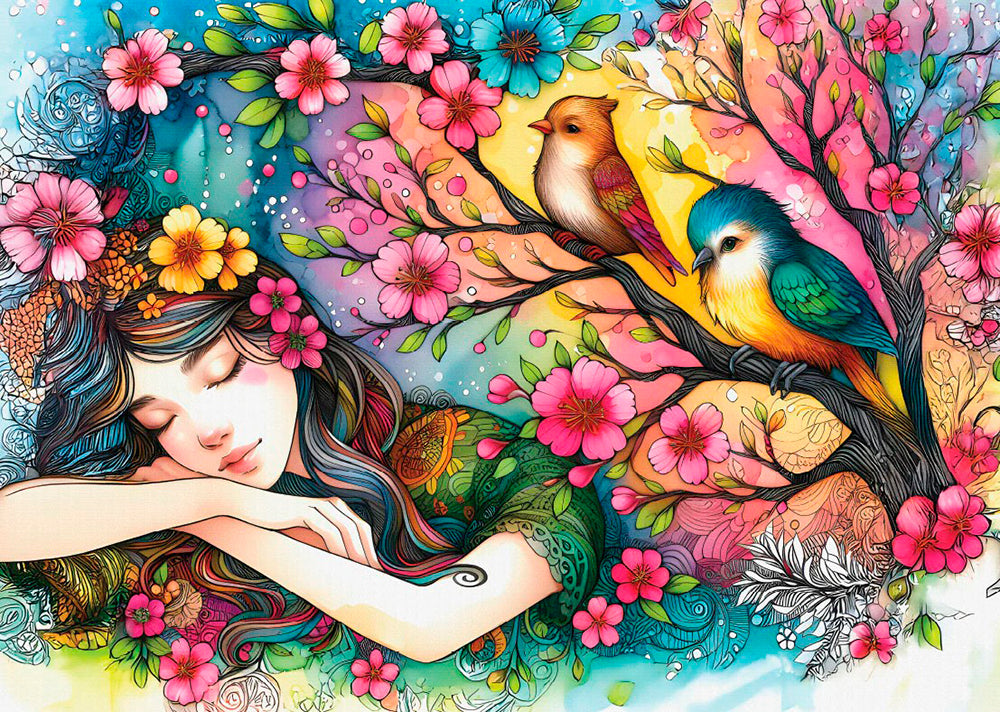 DELFY CASSE-TÊTE 1000 PIÈCES - RÊVES EN FLEURS (DREAMING IN BLOOM) #DE-25006