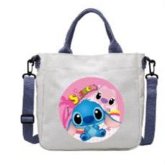 WHITE FABRIC HANDBAG - STITCH AND ANGEL