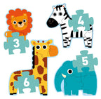 DJECO PROGRESSIVE PUZZLE 3-4-5-6 PIECES - PRIMO PUZZLE IN THE JUNGLE #DJ07135