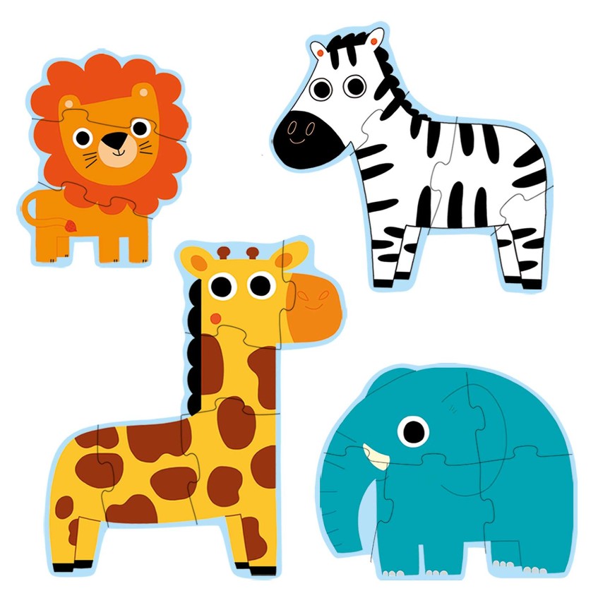 DJECO PROGRESSIVE PUZZLE 3-4-5-6 PIECES - PRIMO PUZZLE IN THE JUNGLE #DJ07135