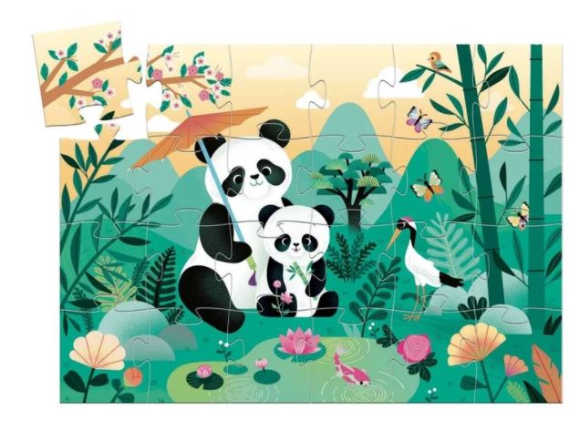 DJECO JIGSAW PUZZLE 24 PIECES - LEO THE PANDA (SILHOUETTE)