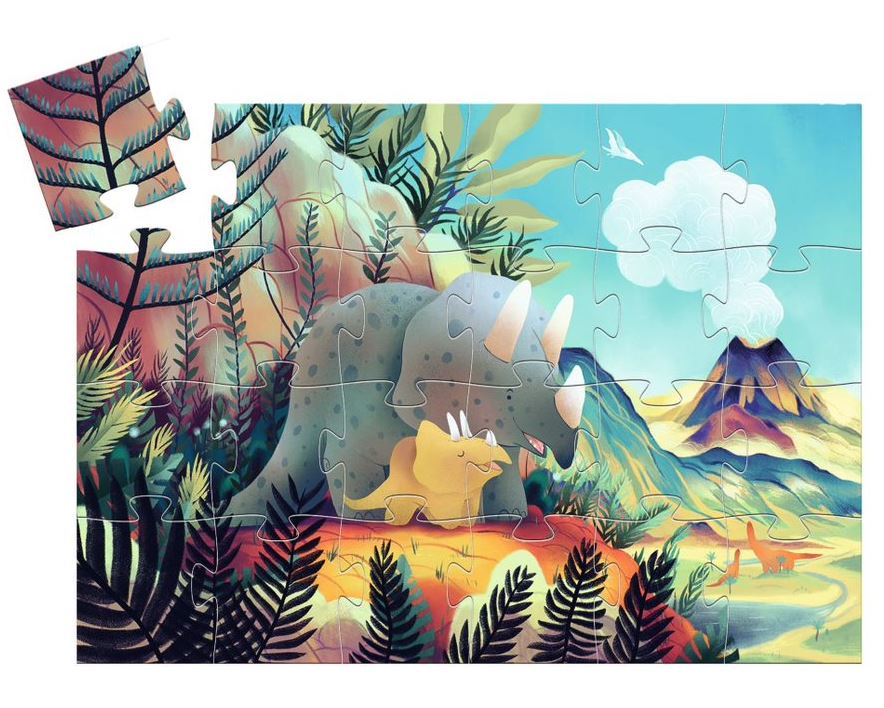 DJECO CASSE-TÊTE SILHOUETTE 24 PIÈCES - THÉO LE DINO #DJ07284