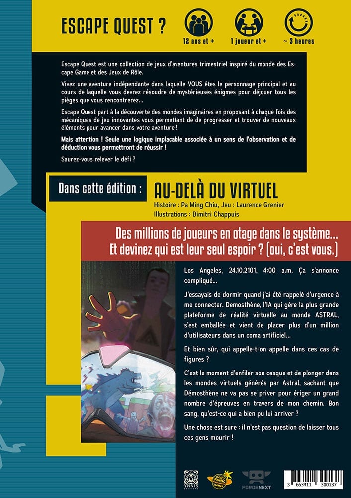 JEU ESCAPE QUEST 2 - AU DELÀ DU VIRTUEL