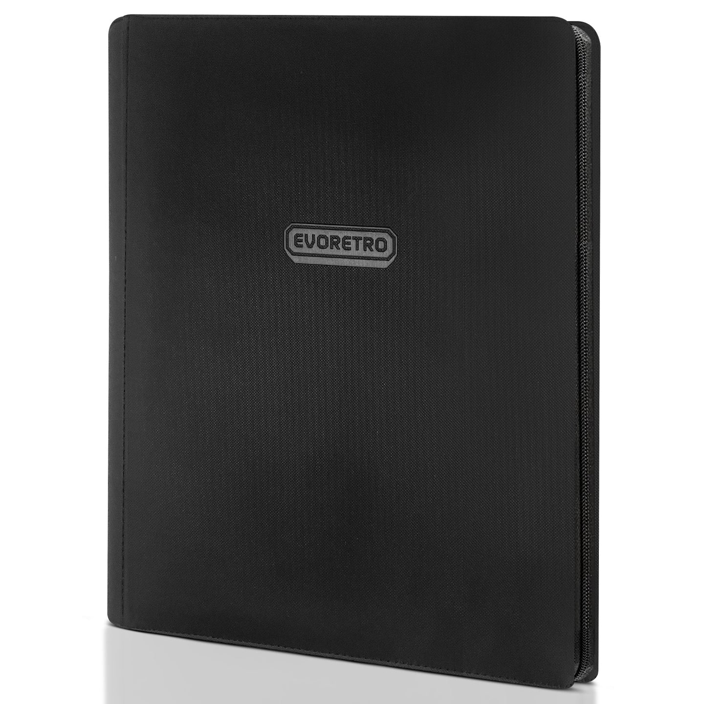 CARD HOLDER - EVORETRO BLACK 9-POCKET ZIPPERED PORTFOLIO FOR 360 TRADING CARDS