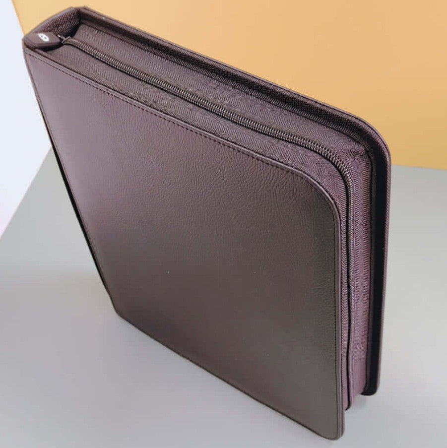 CARTABLE DE CARTES - PORTFOLIO NOIR EVORETRO AVEC FERMETURE ÉCLAIR 2X2 POUR 96 CARTES À COLLECTIONNER